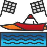 Powerboat Racing Vector Icon Design