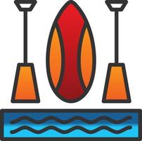 Paddleboarding Vector Icon Design