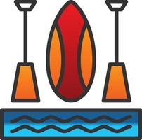 diseño de icono de vector de paddleboarding