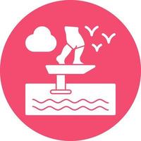 Sit Down Hydrofoiling Vector Icon Design