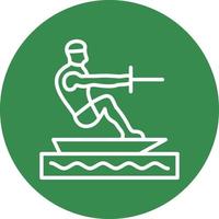 diseño de icono de vector de esquí descalzo