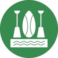 Paddleboarding Vector Icon Design