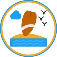 diseño de icono de vector de tabla de surf