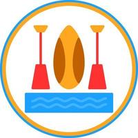 Paddleboarding Vector Icon Design