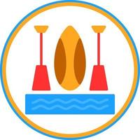 Paddleboarding Vector Icon Design