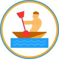 Kayaking Vector Icon Design