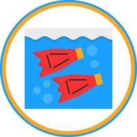 Fin Swimming Vector Icon Design