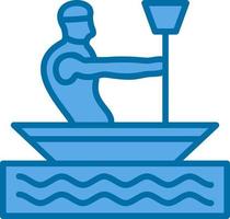 Canoeing Vector Icon Design