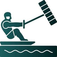 Kitesurfing Vector Icon Design