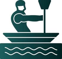 Canoeing Vector Icon Design