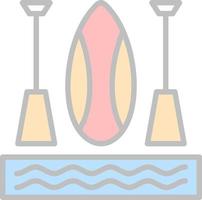 Paddleboarding Vector Icon Design