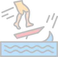 diseño de icono de vector de skimboard