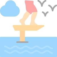 Sit Down Hydrofoiling Vector Icon Design