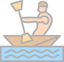 Kayaking Vector Icon Design