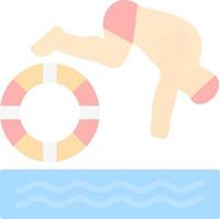 diseño de icono de vector de natación de rescate