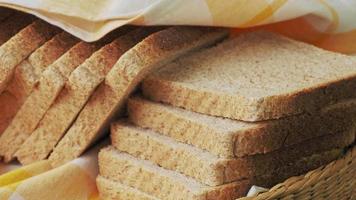 Slice toast bread in a basket video