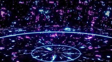 glowing neon light data space background video