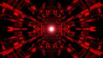 Red Geometric Circle Tunnel Background Loop video