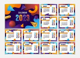 Modern 2023 Calendar Template for Corporate vector