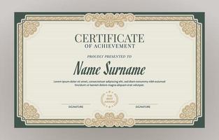 Classic Victorian Certificate Template vector