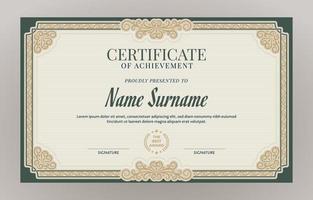 Classic Victorian Certificate Template vector