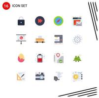 paquete de iconos de vector de stock de 16 signos y símbolos de línea para recoger trabajo en equipo estrategia de navegador paquete editable de negocios de elementos creativos de diseño de vectores