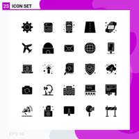 Universal Icon Symbols Group of 25 Modern Solid Glyphs of highway creative shop construction transport Editable Vector Design Elements