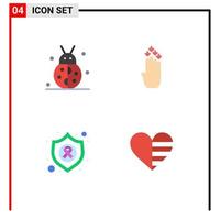 Pack of 4 Modern Flat Icons Signs and Symbols for Web Print Media such as autumn arrow thanksgiving four shield Editable Vector Design Elements