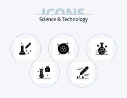 Science And Technology Glyph Icon Pack 5 Icon Design. study of earth surface. geology. pipette dropper. geography. modeling application vector