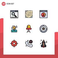 9 Creative Icons Modern Signs and Symbols of man manager strategy businessman presentation Editable Vector Design Elements