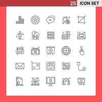 Stock Vector Icon Pack of 25 Line Signs and Symbols for symbols crop messages sick illness Editable Vector Design Elements