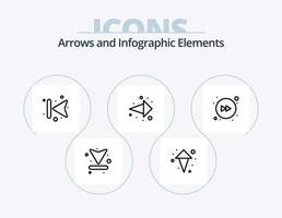 Arrow Line Icon Pack 5 Icon Design. rewind. arrow. forward. left. forward vector