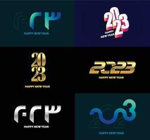 Big Set of 2023 Happy New Year logo text design 2023 number design template vector