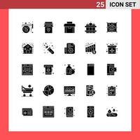 Set of 25 Modern UI Icons Symbols Signs for art dynamite sweet bomb portfolio Editable Vector Design Elements