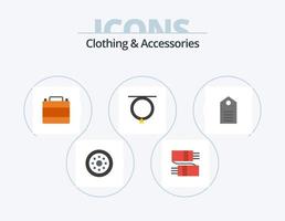 ropa y accesorios flat icon pack 5 diseño de iconos. ropa. Moda. accesorios. ropa. calzado vector