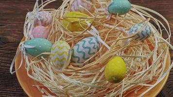 Happy Easter. Handmade paper easter eggs. video