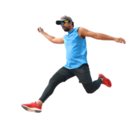 Athletic man jumping png