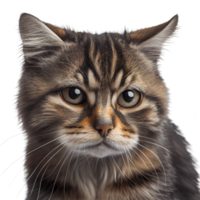 Realistic computer drawing of a cat. png