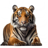 ordinateur réaliste dessinant un tigre indien. png