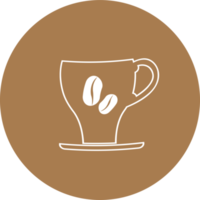 The cafe icon for menu or hot drink and food concept png