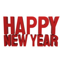 The red happy new year png image