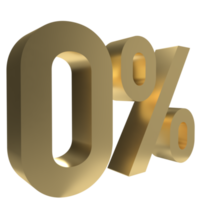 The gold  zero percent  png image