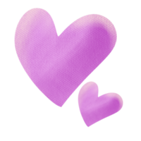 The pink heart drawing png image