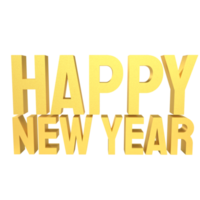 The gold happy new year png image