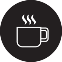 das Café-Symbol für Menüs oder Heißgetränke und Lebensmittelkonzepte png