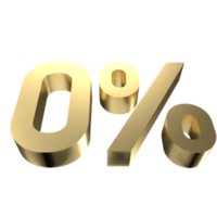 The gold  zero percent  png image