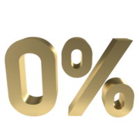 The gold  zero percent  png image