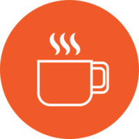 The cafe icon for menu or hot drink and food concept png