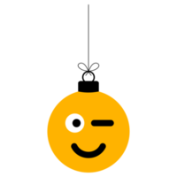 emoji emotion face christmas bauble ball png