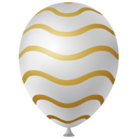 vit guld 3d helium luft ballong png